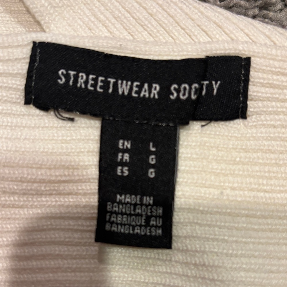 Streetwear Society Cream Ribbed Bandeau - Picture 2 of 3